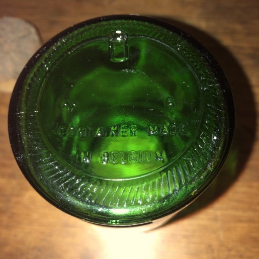 Petit bocal vert vintage | Hauteur 10,2 cm | LEVER Made in Belgium