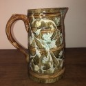 Ancien grand pichet en barbotine ONNAING| Broc en barbotine ONNAING