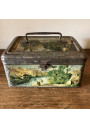 Old box of candies or cookies in lithographed tin