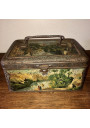 Old box of candies or cookies in lithographed tin