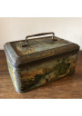 Old box of candies or cookies in lithographed tin