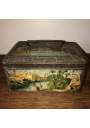 Old box of candies or cookies in lithographed tin