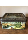 Old box of candies or cookies in lithographed tin