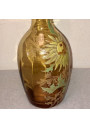Old enamelled glass carafe | Amber | In the manner of Montjoye, Legras