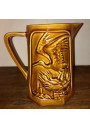 Ancien pichet alsacien | Décor cigogne en relief