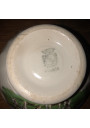 Pair of small antique faceted bowls decorated with cows | Bowls Digoin & Sarreguemines