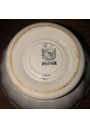 Pair of small antique faceted bowls decorated with cows | Bowls Digoin & Sarreguemines