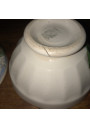 Pair of small antique faceted bowls decorated with cows | Bowls Digoin & Sarreguemines