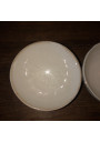 Pair of small antique faceted bowls decorated with cows | Bowls Digoin & Sarreguemines