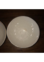 Pair of small antique faceted bowls decorated with cows | Bowls Digoin & Sarreguemines