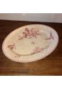 Old oval dish Decor FAVORIT pink | Earthenware from Sarreguemines & Digoin