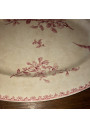 Old oval dish Decor FAVORIT pink | Earthenware from Sarreguemines & Digoin