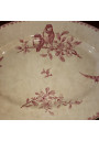 Old oval dish Decor FAVORIT pink | Earthenware from Sarreguemines & Digoin