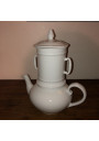 Théière blanche à filtres en porcelaine | Apilco France