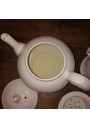 Théière blanche à filtres en porcelaine | Apilco France