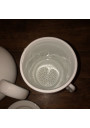 Théière blanche à filtres en porcelaine | Apilco France
