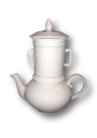 Théière blanche à filtres en porcelaine | Apilco France