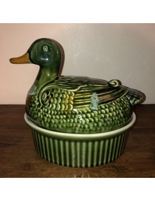 Ancienne terrine verte en forme de canard | S Portugal