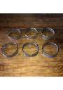 6 vintage openwork metal napkin rings