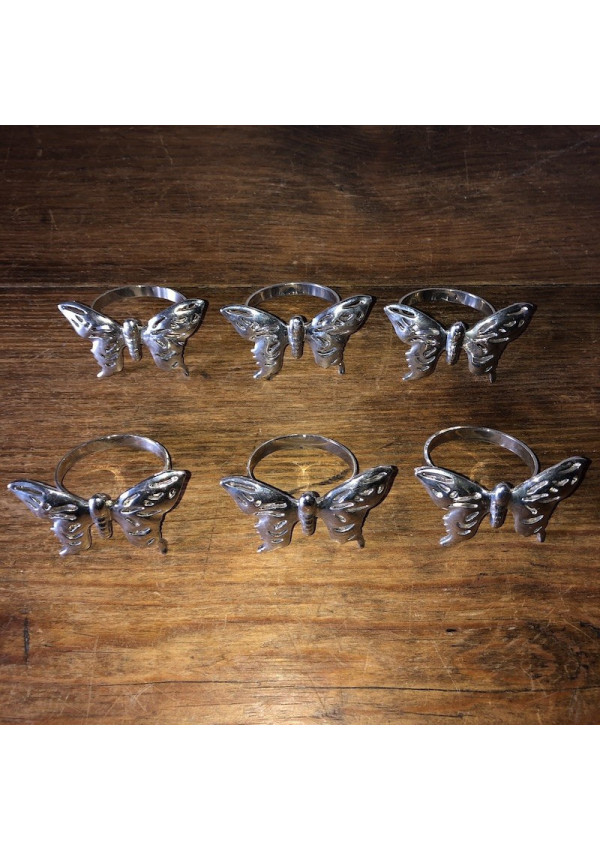 Lot De 6 Ronds De Serviette En Velours à Nœud Papillon - Rouge, Vert, Rose - Pour Noël, Mariage, Thanksgiving - Décoration De Table Festive