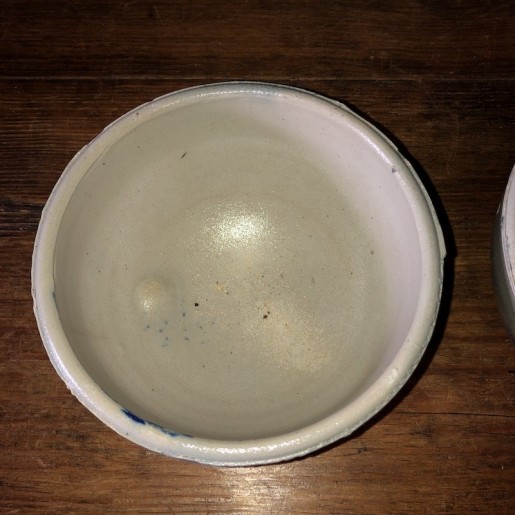 Set of 2 stoneware bowls | Alsatian grey and blue