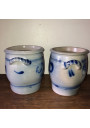 Lot de 2 jarres en grès | Gris bleus Alsace