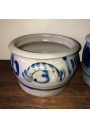 Lot de 2 petites jarres en grès | Grès gris et bleu Alsacien