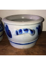 Lot de 2 petites jarres en grès | Grès gris et bleu Alsacien
