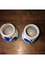 Lot de 2 petits pots en grès | Grès gris et bleus Alsaciens