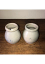 Lot de 2 petits pots en grès | Grès gris et bleus Alsaciens