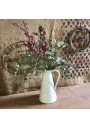 Old water pitcher in enamelled sheet metal | Large white jug