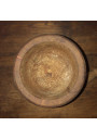 Large vintage wooden mortar with its pestle | Height 20.5cm