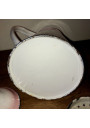 Old coffee maker in pink and white enamelled sheet metal