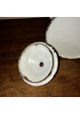 Old coffee maker in pink and white enamelled sheet metal