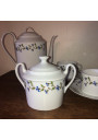 Vintage coffee service blueberry decor | Manufacture of Avignon | Noirlac France