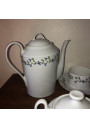 Vintage coffee service blueberry decor | Manufacture of Avignon | Noirlac France