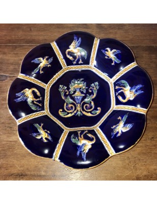 Plate Gien | Blue renaissance decor
