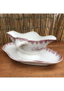 Old gravy boat | White and pink | Terre de Fer