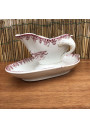 Old gravy boat | White and pink | Terre de Fer