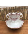 Old gravy boat | White and pink | Terre de Fer