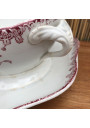 Old gravy boat | White and pink | Terre de Fer