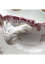 Old gravy boat | White and pink | Terre de Fer