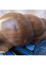 Vintage wooden seashell | Carved wooden conch shell
