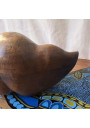 Vintage wooden seashell | Carved wooden conch shell