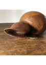 Vintage wooden seashell | Carved wooden conch shell