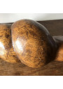 Vintage wooden seashell | Carved wooden conch shell