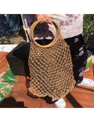 Ancien sac à provisions en corde