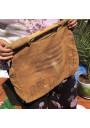 Ancien sac cabas en toile de jute Bretagne