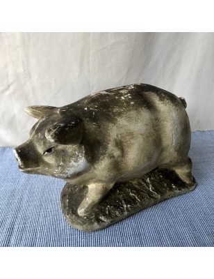 Ancienne grosse tirelire à casser Cochon