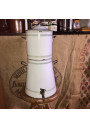 Very large and old coffee maker with enamelled sheet metal faucet